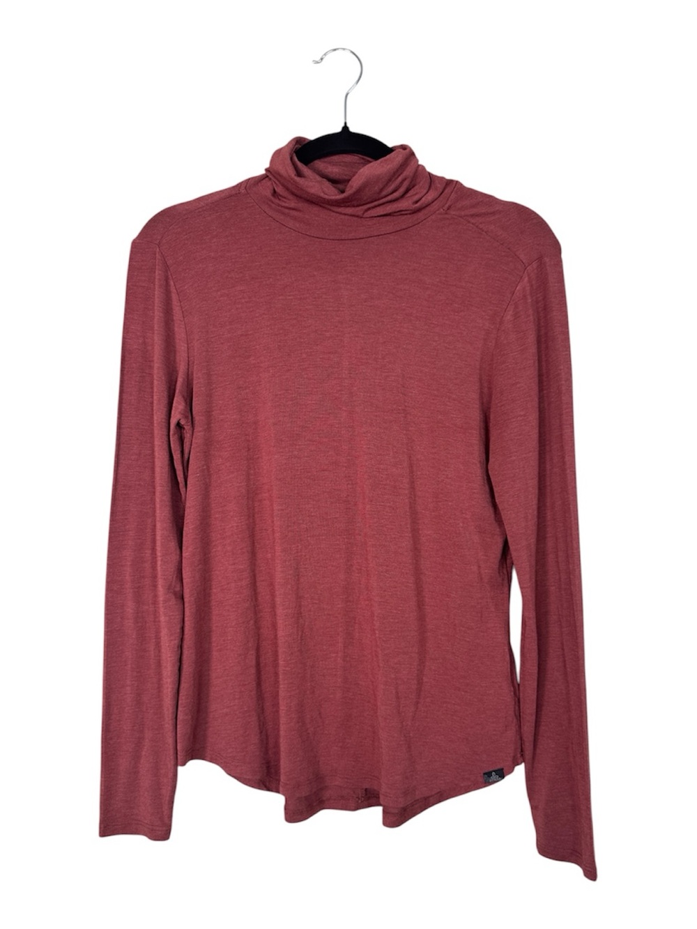 Prana Dusty Pink Long Sleeve Turtleneck Shirt Womens S Casual Fall Staple Basic